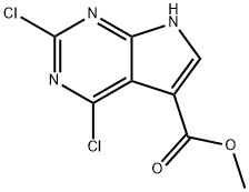 methyl 2,4-dichloro-7H-pyrrolo[2,3-d]pyrimidine-5-carboxylate, 1638760-75-4, 结构式