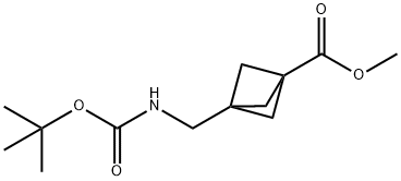Methyl3-(((tert-butoxycarbonyl)amino)methyl)bicyclo[1.1.1]pentane-1-carboxylate 结构式