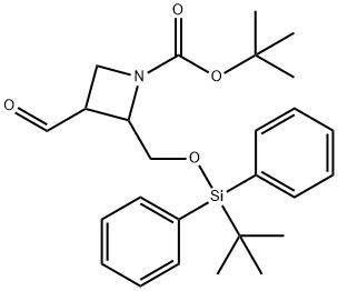 tert-butyl 2-{[(tert-butyldiphenylsilyl)oxy]methyl}-3-formylazetidine-1-carboxylate Struktur