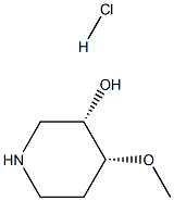 cis-4-methoxypiperidin-3-ol  hydrochloride Struktur
