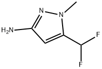 5-Difluoromethyl-1-methyl-1H-pyrazol-3-ylamine Structure