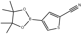 4-(4,4,5,5-tetramethyl-1,3,2-dioxaborolan-2-yl)thiophene-2-carbonitrile Structure