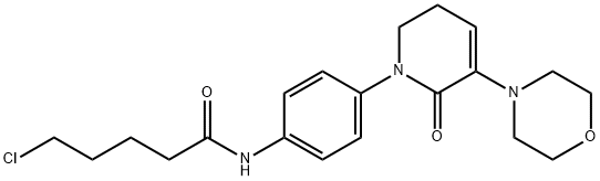 5-chloro-N-(4-(5-morpholino-6-oxo-3,6-dihydropyridin-1(2H)-yl)phenyl)pentanamide 化学構造式