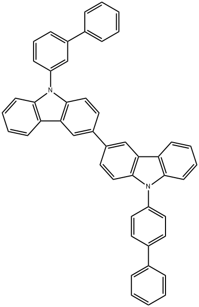 9-[1,1'-Biphenyl]-3-yl-9'-[1,1'-biphenyl]-4-yl-3,3'-bi-9H-carbazole Structure