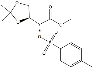 (R)-methyl 2-((S)-2,2-dimethyl-1,3-dioxolan-4-yl)-2-(tosyloxy)acetate(WXG00543) Structure