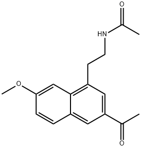 N-[2-(3-Acetyl-7-methoxy-1-naphthyl)ethyl]acetamide Struktur