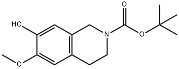 tert-Butyl 7-hydroxy-6-methoxy-3,4-dihydro-1H-isoquinoline-2-carboxylate 化学構造式