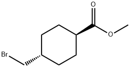 trans-methyl 4-(bromomethyl)cyclohexanecarboxylate Struktur