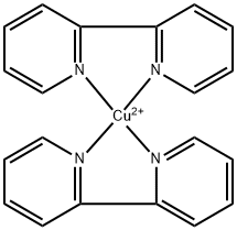Bis(2,2'-bipyridyl)copper(II) ion Struktur