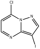 7-Chloro-3-iodo-pyrazolo[1,5-a]pyrimidine 化学構造式