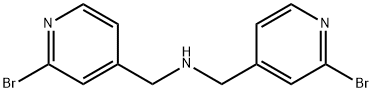 ビス((2-ブロモピリジン-4-イル)メチル)アミン 化学構造式