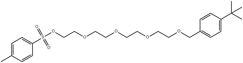 Tetraethylene glycol 4- tertbutyl benzyl ether tosylate 化学構造式