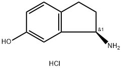 (3R)-3-amino-2,3-dihydro-1H-inden-5-ol hydrochloride 化学構造式