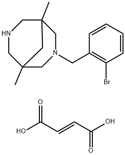 (1R,5S)-3-(2-bromobenzyl)-1,5-dimethyl-3,7-diazabicyclo[3.3.1]nonane fumarate Structure