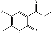 5-Bromo-2-hydroxy-6-methyl-nicotinic acid methyl ester Struktur