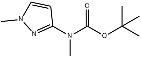 メチル(1-メチル-1H-ピラゾール-3-イル)カルバミン酸TERT-ブチル 化学構造式