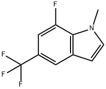 7-Fluoro-1-methyl-5-trifluoromethyl-1H-indole 结构式