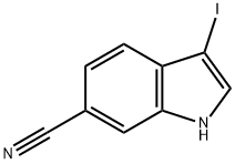 3-iodo-1H-indole-6-carbonitrile Struktur