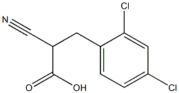 2-氰基-3-(2,4-二氯苯基)丙酸 结构式