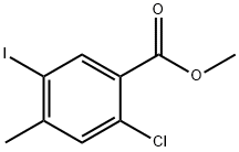 2-Chloro-5-iodo-4-methyl-benzoic acid methyl ester 化学構造式