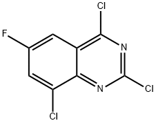 2,4,8-Trichloro-6-fluoroquinazoline 化学構造式