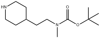 tert-butyl methyl(2-(piperidin-4-yl)ethyl)carbamate Struktur
