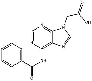 6-Benzoylamino-9H-purine-9-acetic acid Struktur