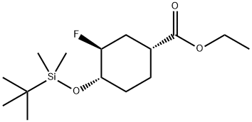 (1R,3S,4S)-4-((叔丁基二甲基甲硅烷基)氧基)-3-氟环己烷-1-甲酸乙酯, 1715032-78-2, 结构式