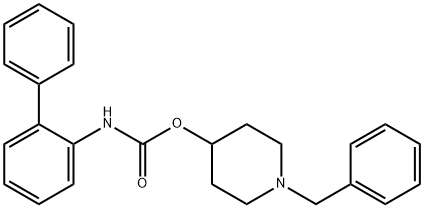 1-benzylpiperidin-4-yl [1,1'-biphenyl]-2-ylcarbamate 化学構造式