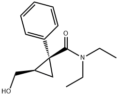 Cyclopropanecarboxamide,N,N-diethyl-2-(hydroxymethyl)-1-phenyl-,(1S,2R)- Structure