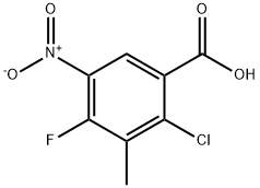 2-Chloro-4-Fluoro-3-Methyl-5-Nitrobenzoic Acid Structure