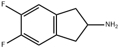 5,6-difluoro-2,3-dihydro-1H-inden-2-amine 结构式