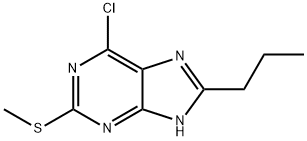 6-chloro-2-(methylthio)-8-propyl-9H-purine 结构式