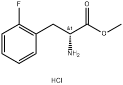methyl (2R)-2-amino-3-(2-fluorophenyl)propanoate hydrochloride Struktur