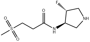 N-((3R,4R)-4-fluoropyrrolidin-3-yl)-3-(methylsulfonyl)propanamide, 1776113-95-1, 结构式