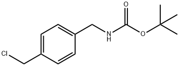 tert-Butyl 4-(chloromethyl)benzylcarbamate 化学構造式