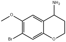 7-BROMO-6-METHOXY-3,4-DIHYDRO-2H-1-BENZOPYRAN-4-AMINE Structure