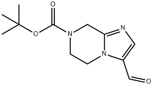 Tert-Butyl 3-Formyl-5,6-Dihydroimidazo[1,2-A]Pyrazine-7(8H)-Carboxylate 化学構造式