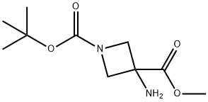 1,3-AZETIDINEDICARBOXYLIC ACID, 3-AMINO-, 1-(1,1-DIMETHYLETHYL) 3-METHYL ESTER 结构式