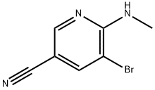 5-Bromo-6-methylamino-nicotinonitrile 化学構造式