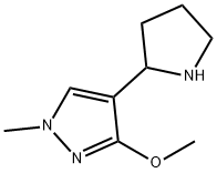 3-methoxy-1-methyl-4-(pyrrolidin-2-yl)-1H-pyrazolehydrochloride 结构式