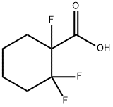1,2,2-トリフルオロシクロヘキサンカルボン酸 化学構造式