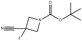 tert-butyl 3-cyano-3-fluoroazetidine-1-carboxylate 化学構造式