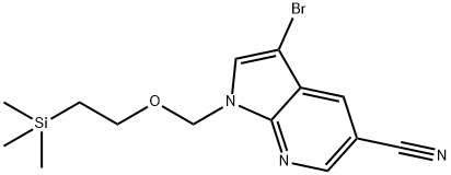 3-bromo-1-{[2-(trimethylsilyl)ethoxy]methyl}-1h-pyrrolo[2,3-b]pyridine-5-carbonitrile Structure