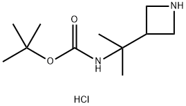 tert-Butyl (2-(azetidin-3-yl)propan-2-yl)carbamate hydrochloride 结构式