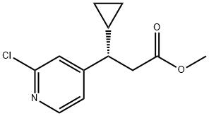 (S)-Methyl 3-(2-chloropyridin-4-yl)-3-cyclopropylpropanoate Structure