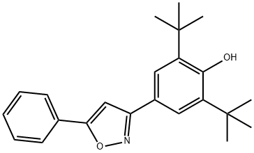 2,6-di-tert-butyl-4-(5-phenylisoxazol-3-yl)phenol Structure