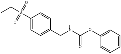 4-(エチルスルホニル)ベンジルカルバミン酸フェニル 化学構造式