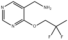 C-[4-(2,2-Difluoro-propoxy)-pyrimidin-5-yl]-methylamine 化学構造式