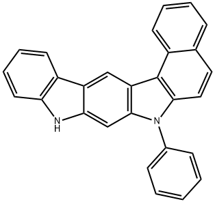 Benz[g]indolo[2,3-b]carbazole, 7,9-dihydro-7-phenyl Struktur